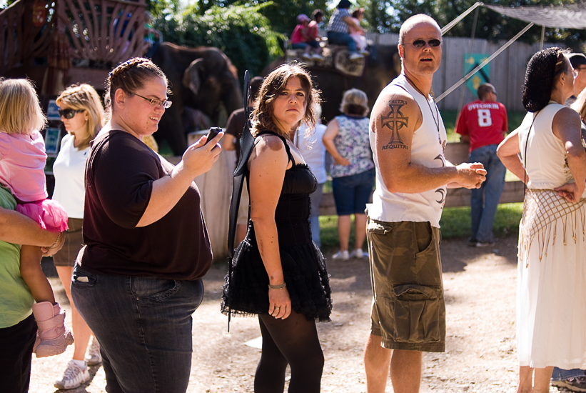 Kids and adults at the Maryland Renaissance Festival