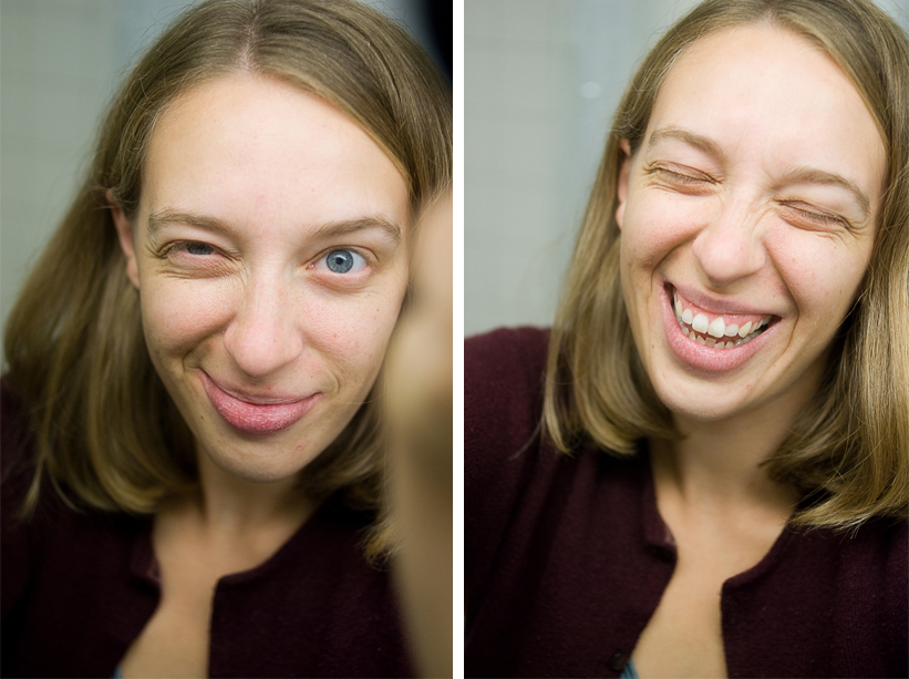 self-portrait in the bathroom mirror