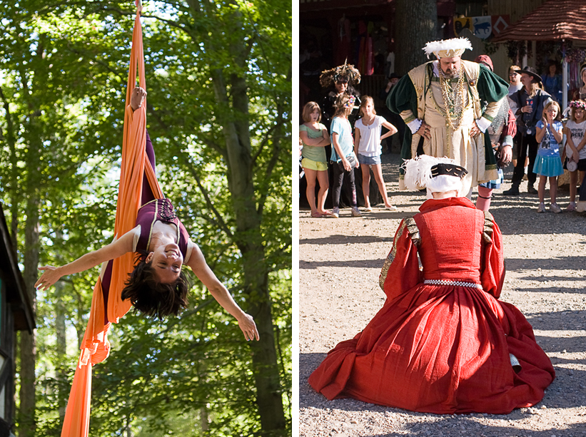 Kids and adults at the Maryland Renaissance Festival