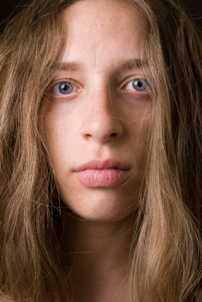 self-portrait with studio lights