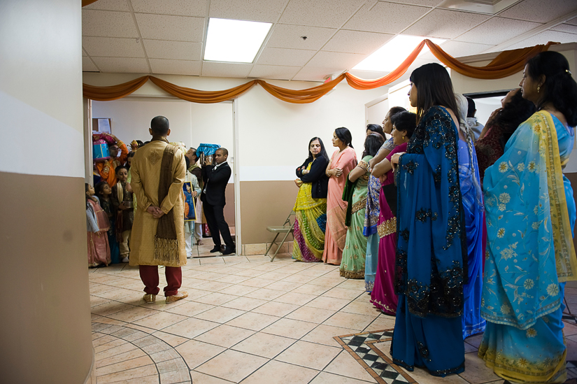 groom welcomes bride's family