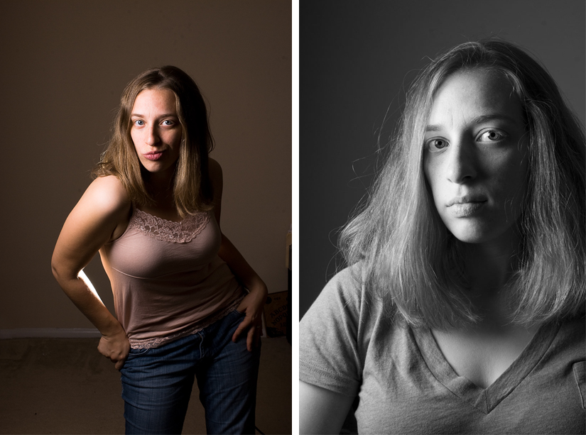 bw_diptych self-portraits with strobes