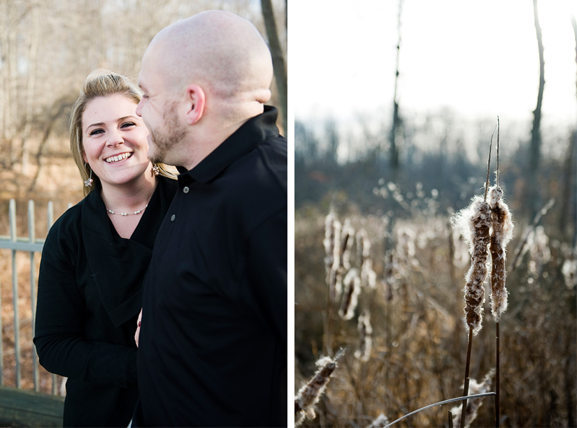 cute couple with cattails at huntley meadows park
