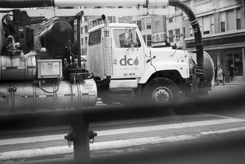 DC Water truck - black and white