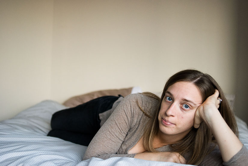 self-portrait on my bed