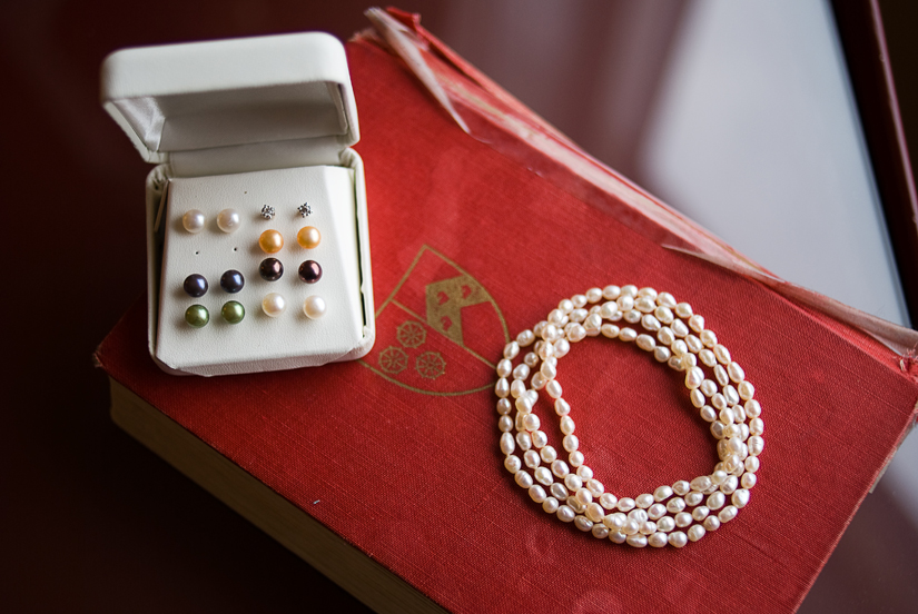 bride's jewelery and book