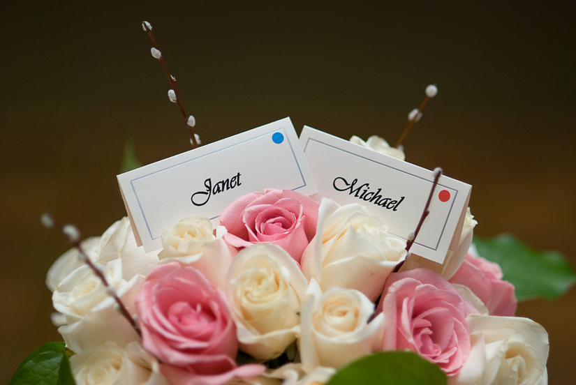 janet and michael with bouquet