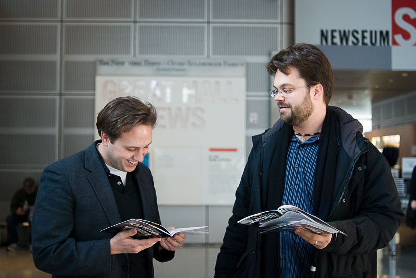 george and colin at the newseum, washington dc