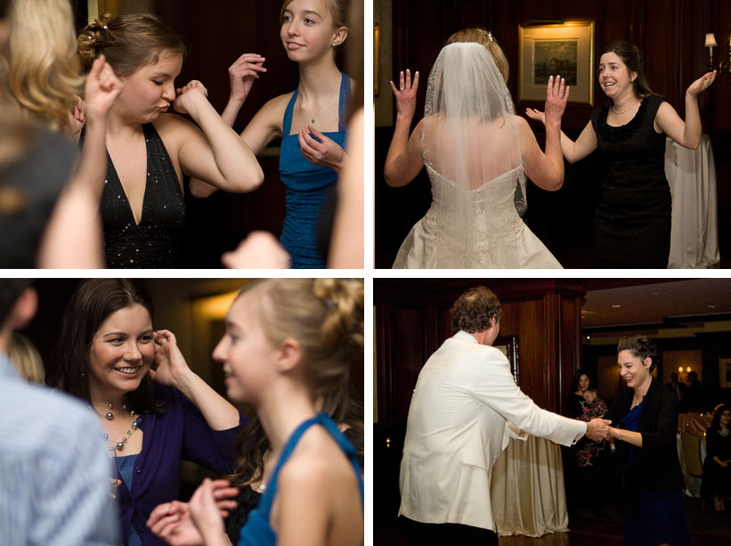 everyone dancing at the wedding