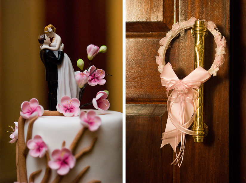 flower girl crown and wedding cake topper