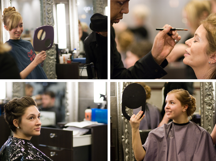 ladies getting their hair done at zoe salon