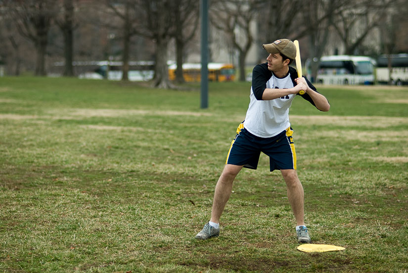 John waits for a good pitch