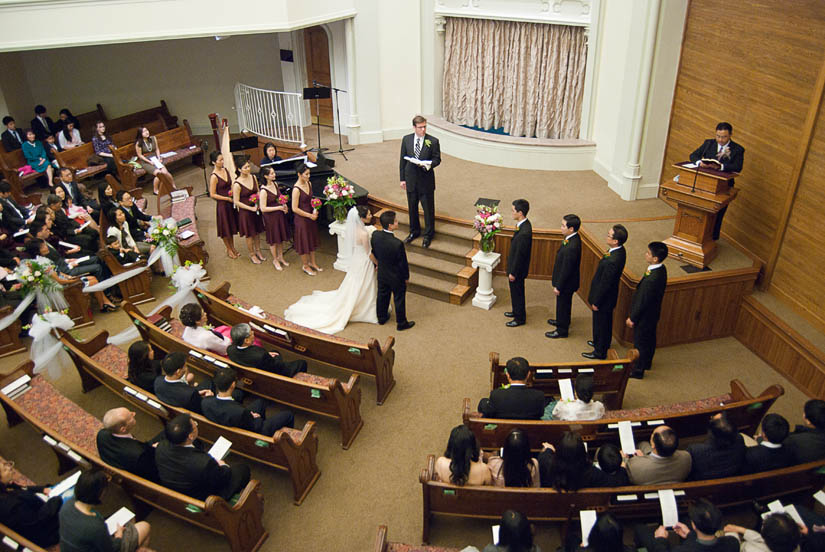 wedding ceremony at capitol Hill baptist church