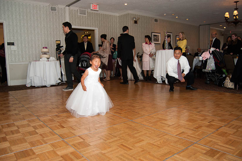 flower girl dancing at the capitol hill club