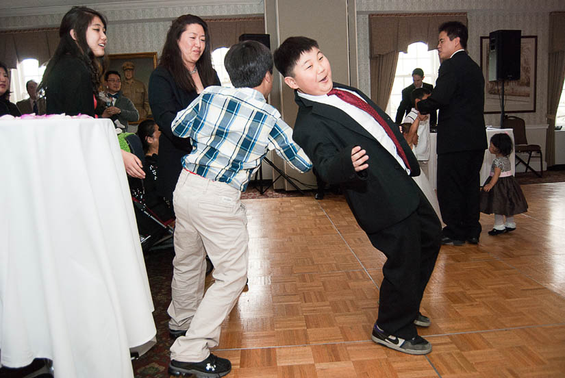 kids dancing at the wedding reception