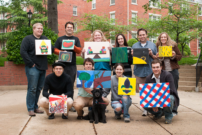 the crew with all of their lovely creations