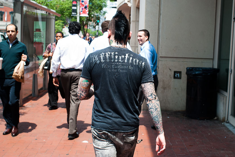 punk dude with affliction in washington, dc