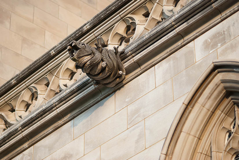 gargoyle at sunset