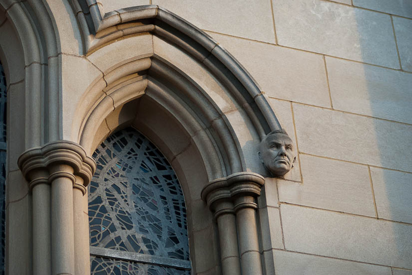 little face at the national cathedral