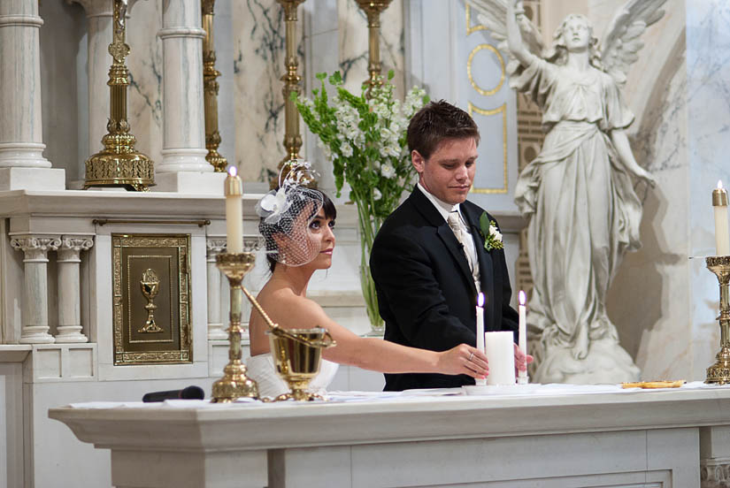 Holy Rosary Church bride and groom