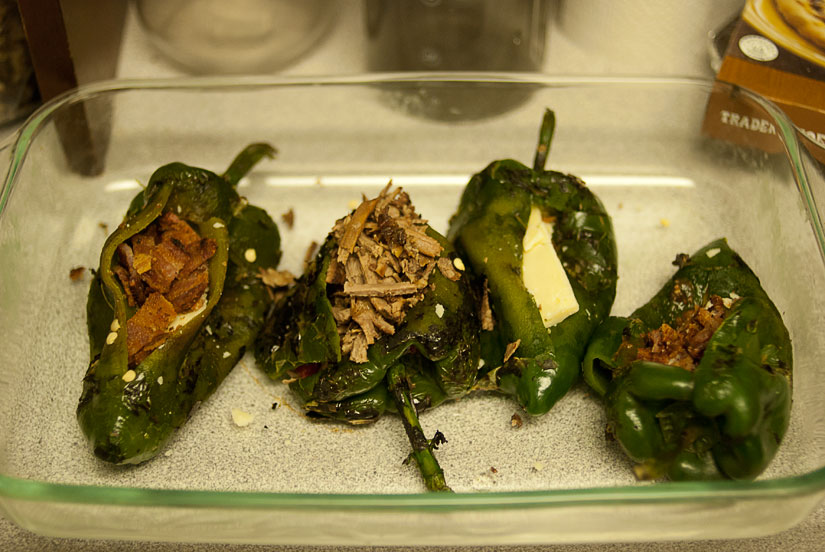 chile rellenos - stuffed peppers uncooked