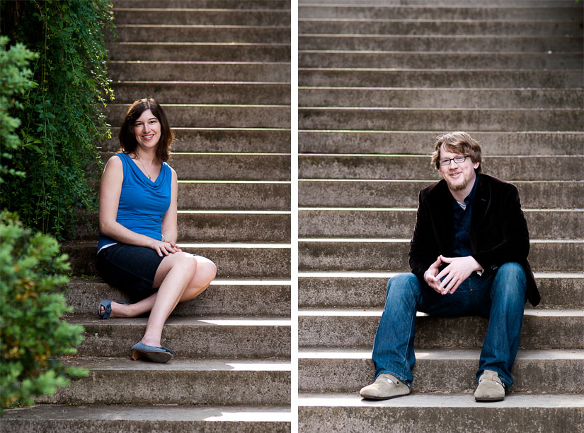 portraits on the stairs at dumbarton oaks