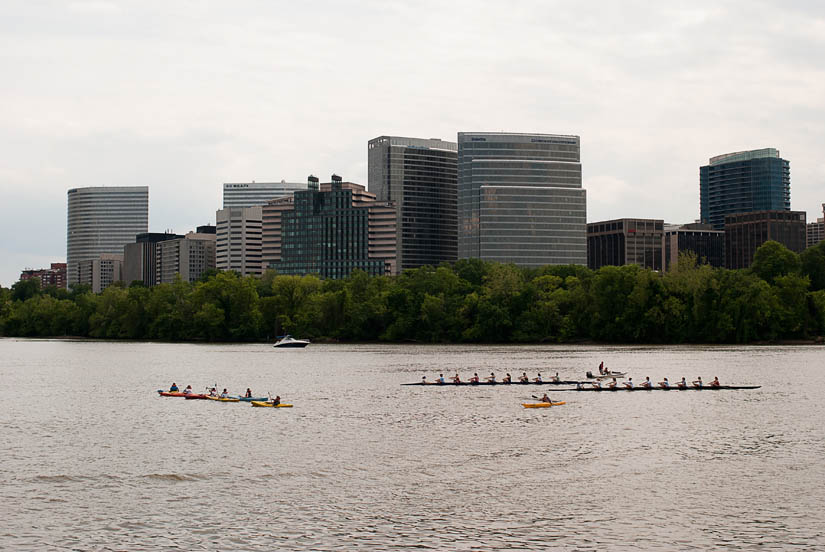 georgetown waterfront with kayaks