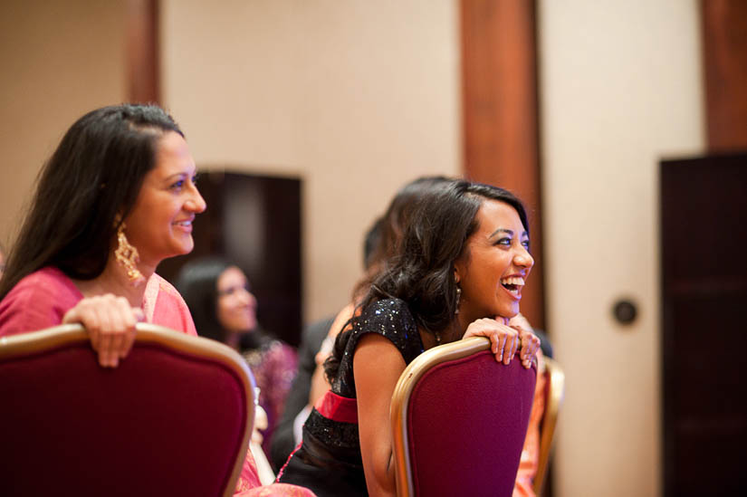 guest laughing at speeches