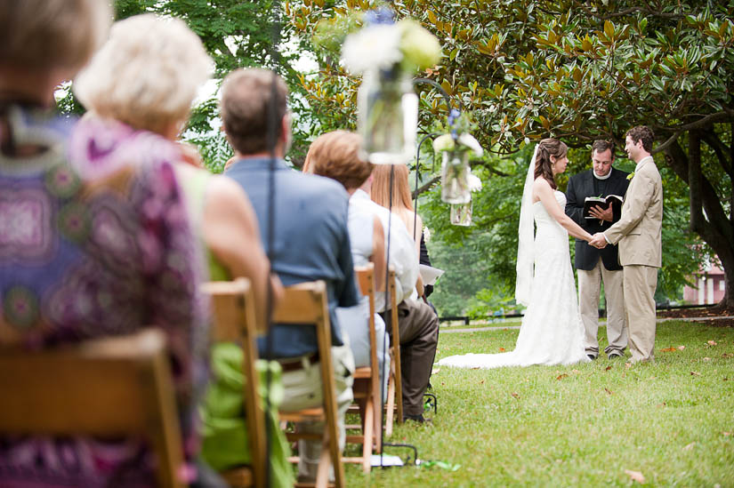 wedding ceremony at rodes farm stables