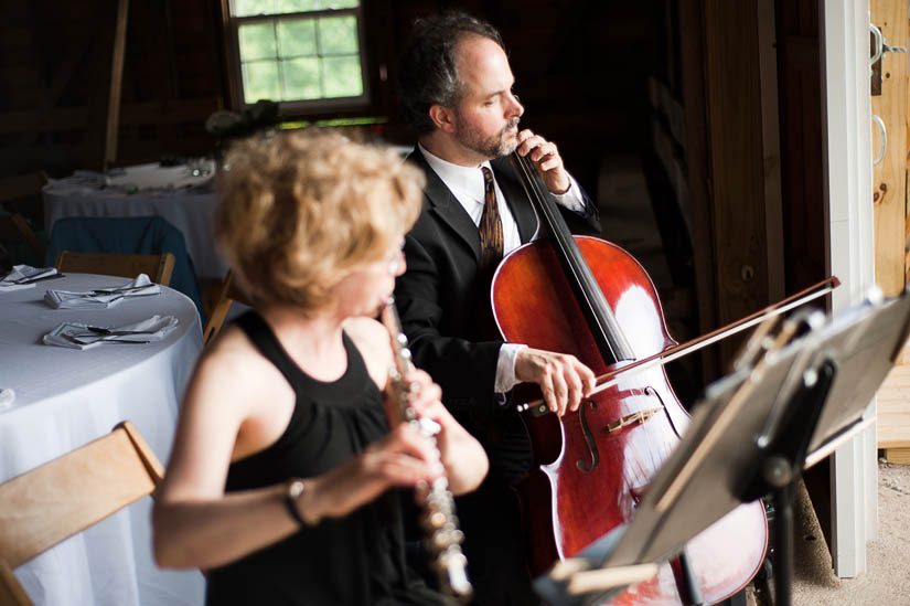 musicians at charlottesville wedding