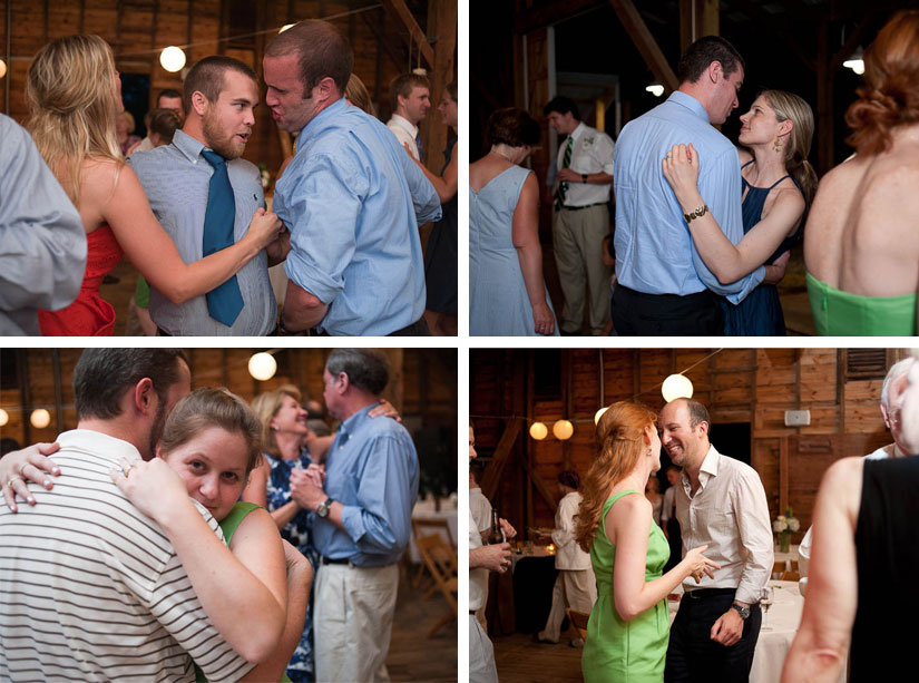 wedding reception dancing quadtych