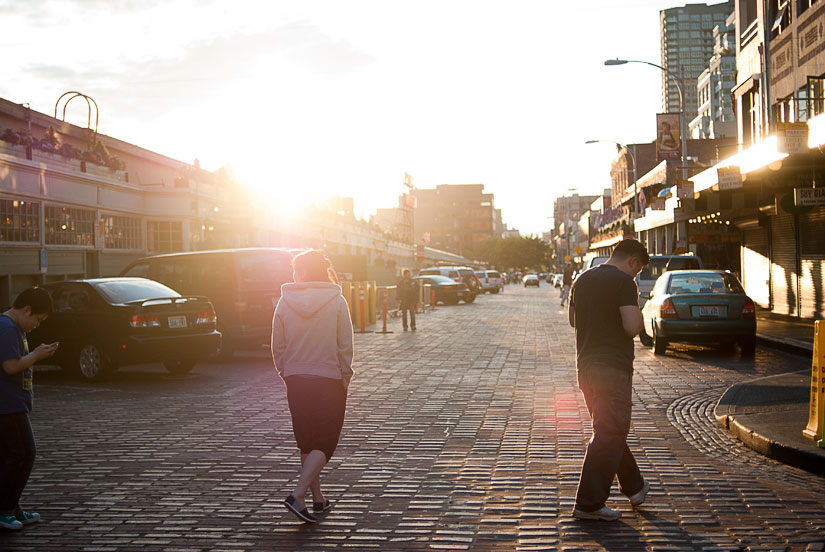 sunset at the pike's place market