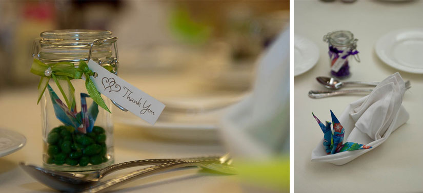 origami wedding detail