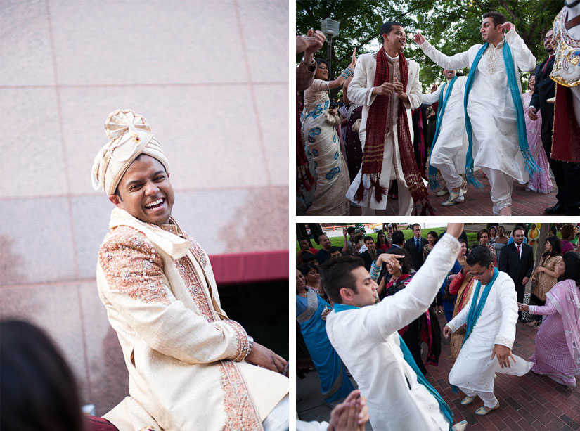 groom on a horse triptych