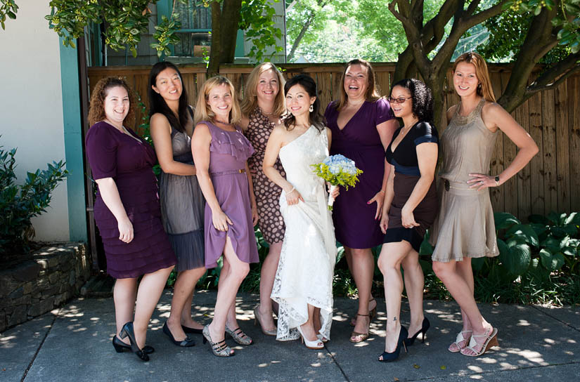 the bride with all her ladies