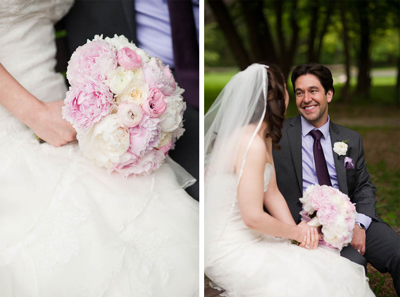 pink and white flower bouquet