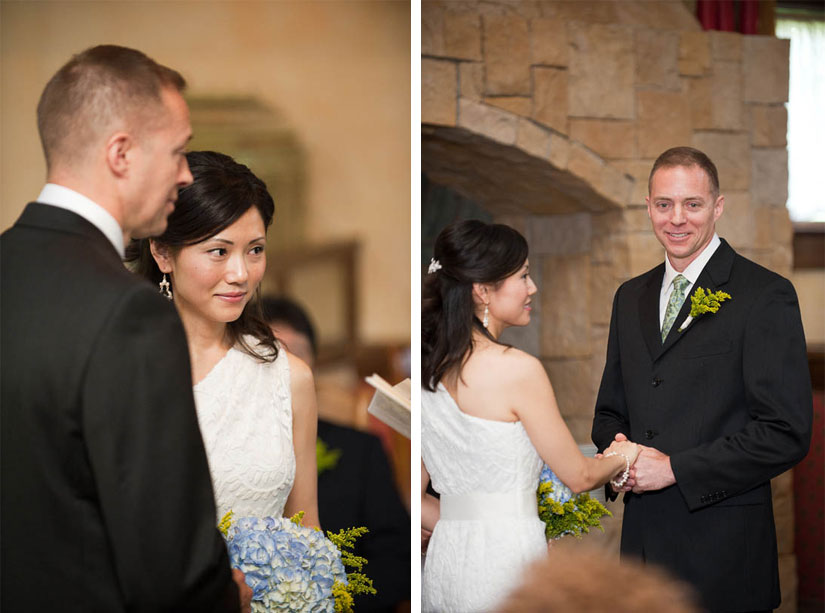 ceremony images from la ferme restaurant wedding