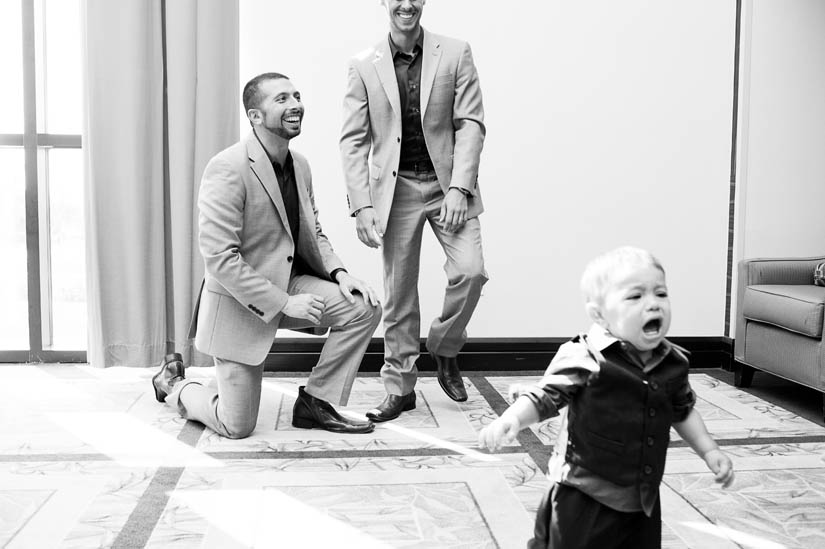 little boy crying during family formals