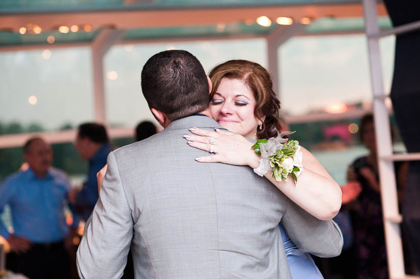 mother-son dance on boat