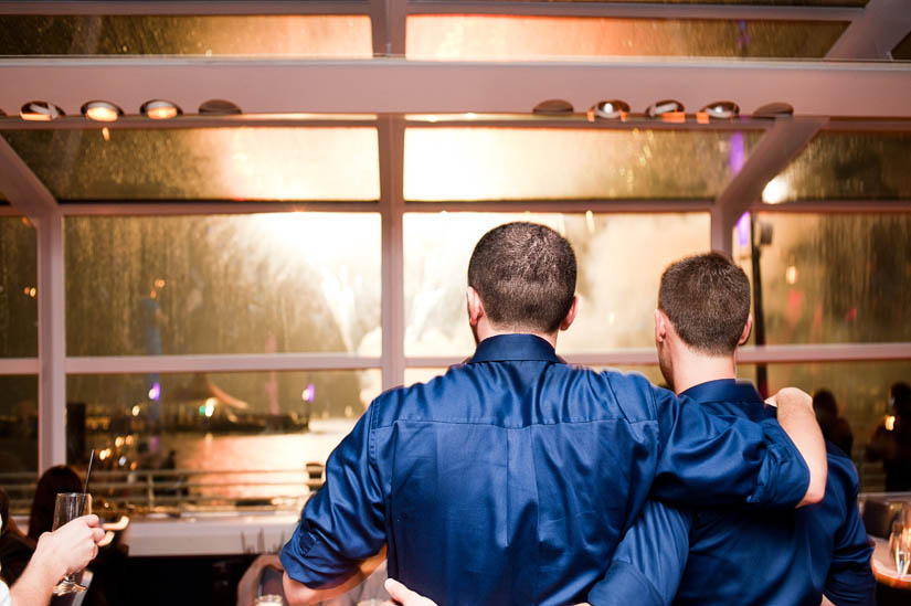 grooms watch fireworks at national harbor