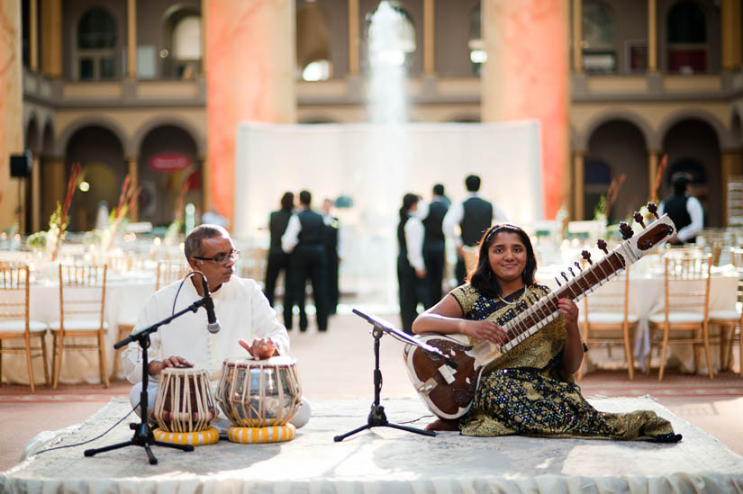 musicians at national building museum wedding