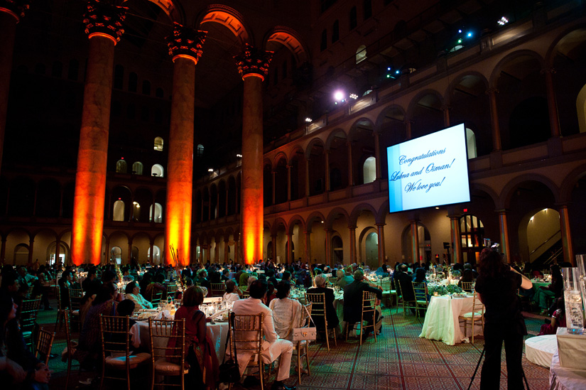 slideshow at national building museum wedding