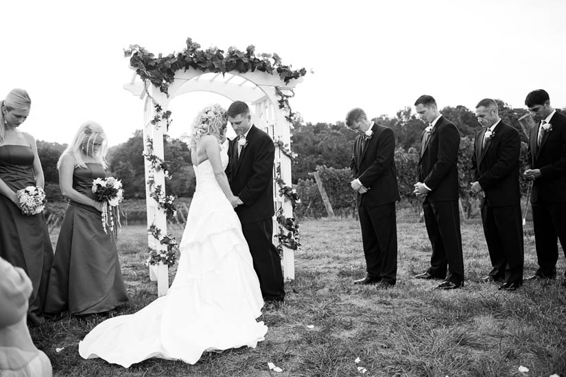 prayer during wedding ceremony