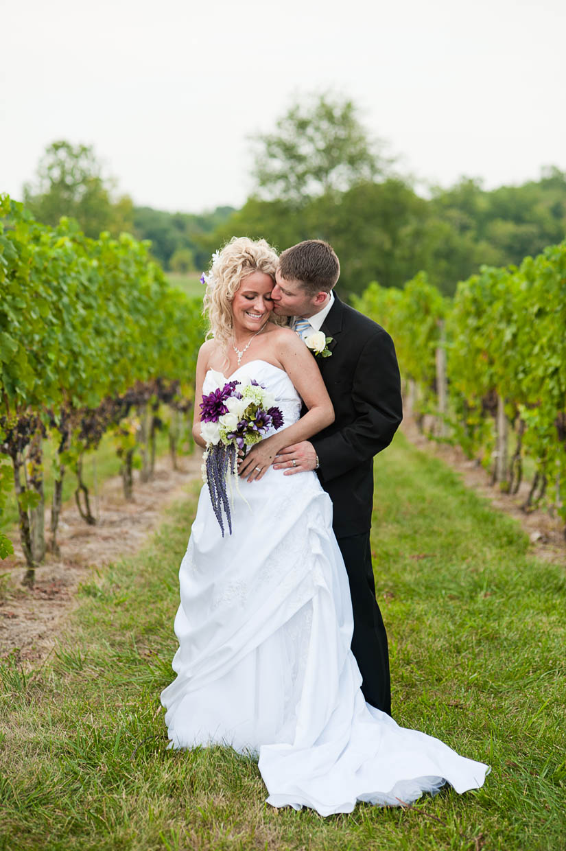 bridal portrait in vineyard