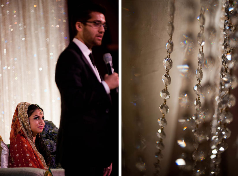 crystal decorations at national building museum wedding