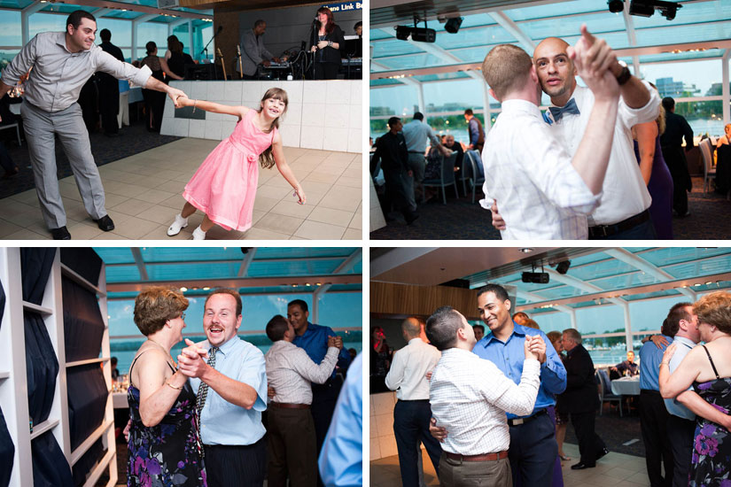 dancing on the odyssey cruises during wedding reception