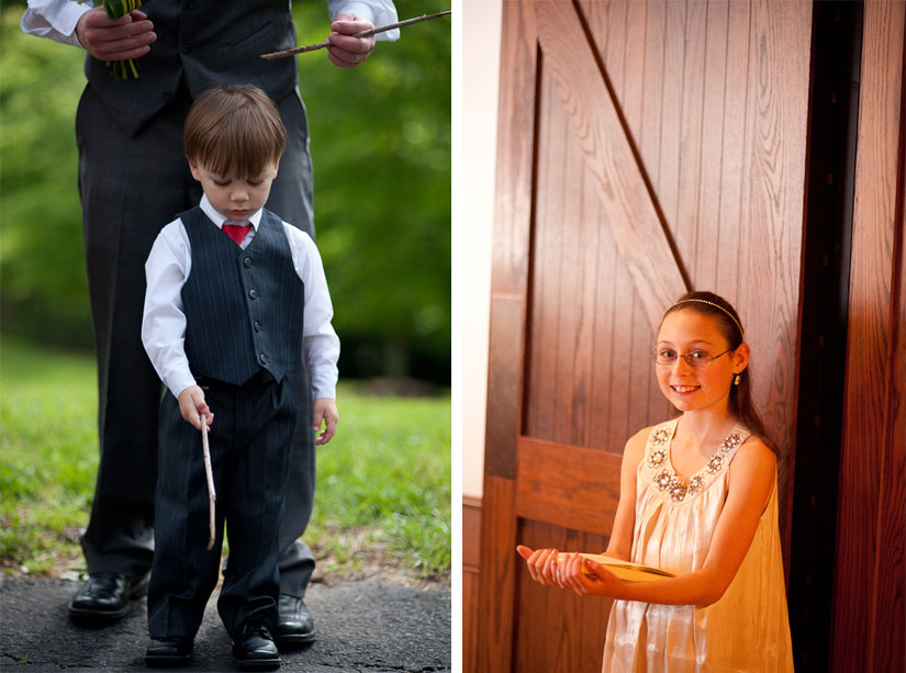 kids before the wedding ceremony