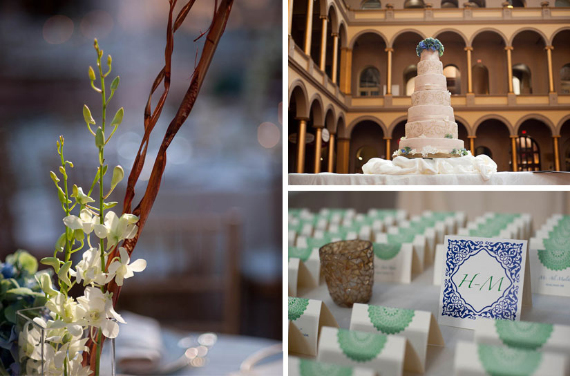 beautiful wedding decorations at national building museum