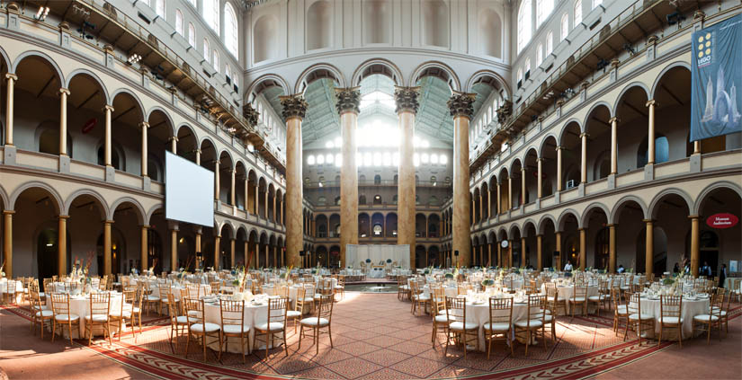 amazing wedding setup at national building museum