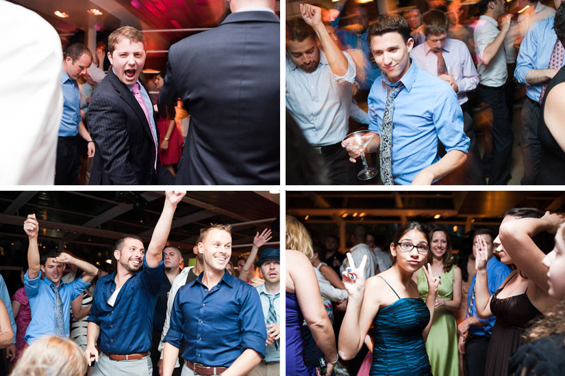 grooms dancing at wedding reception